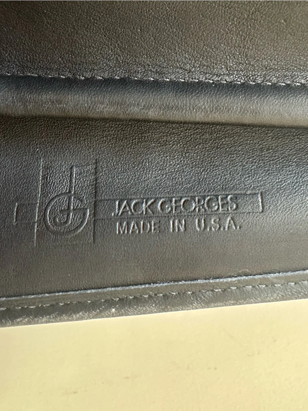 Jack Georges Authentic Belting Leather Professional Briefcase #9002 in Black